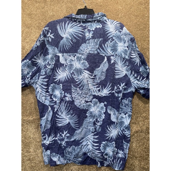 Caribbean Shirt Size XXL Hawaiian Floral Short Sleeve Button Down - Picture 4 of 4